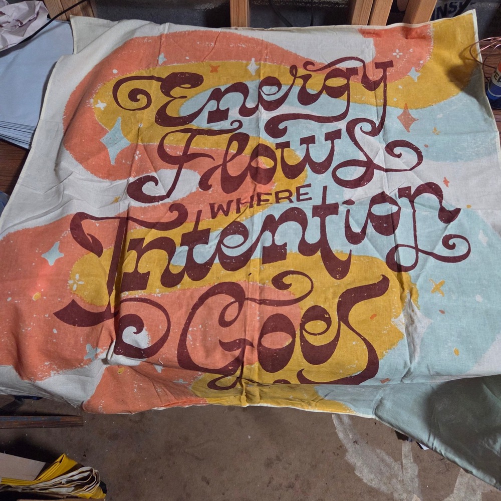 Earthbound Trading Co Energy Flows Where Intention Goes Tapestry Boho 40x36